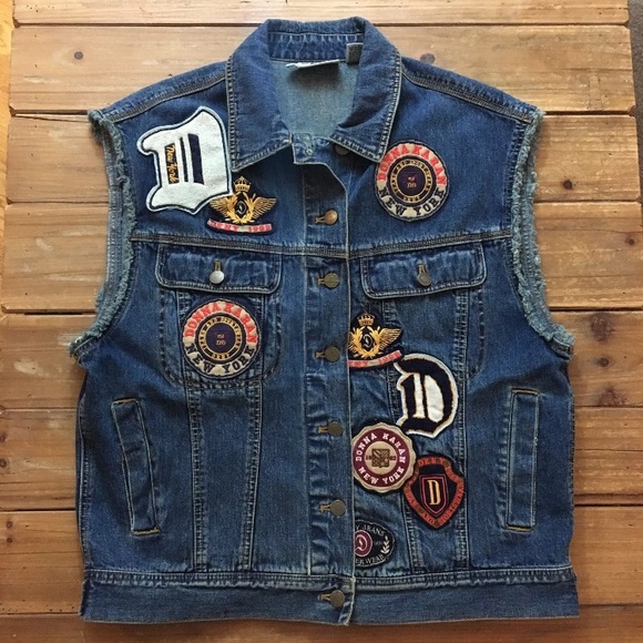 Dkny Jackets & Blazers - Vintage DKNY Donna Karen 90's Denim Patch Vest